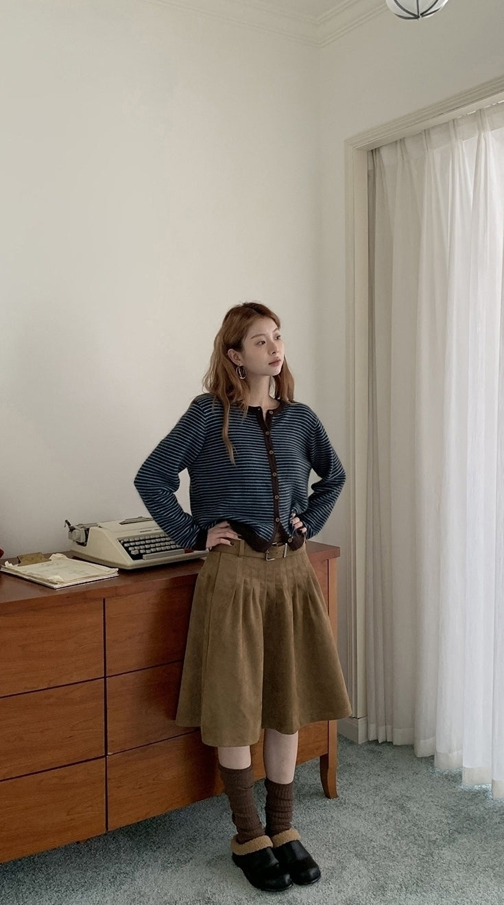 Brown Midi Skirt Autumn Winter Collection