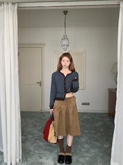 Brown Midi Skirt Autumn Winter Collection