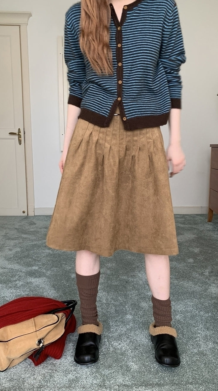 Brown Midi Skirt Autumn Winter Collection