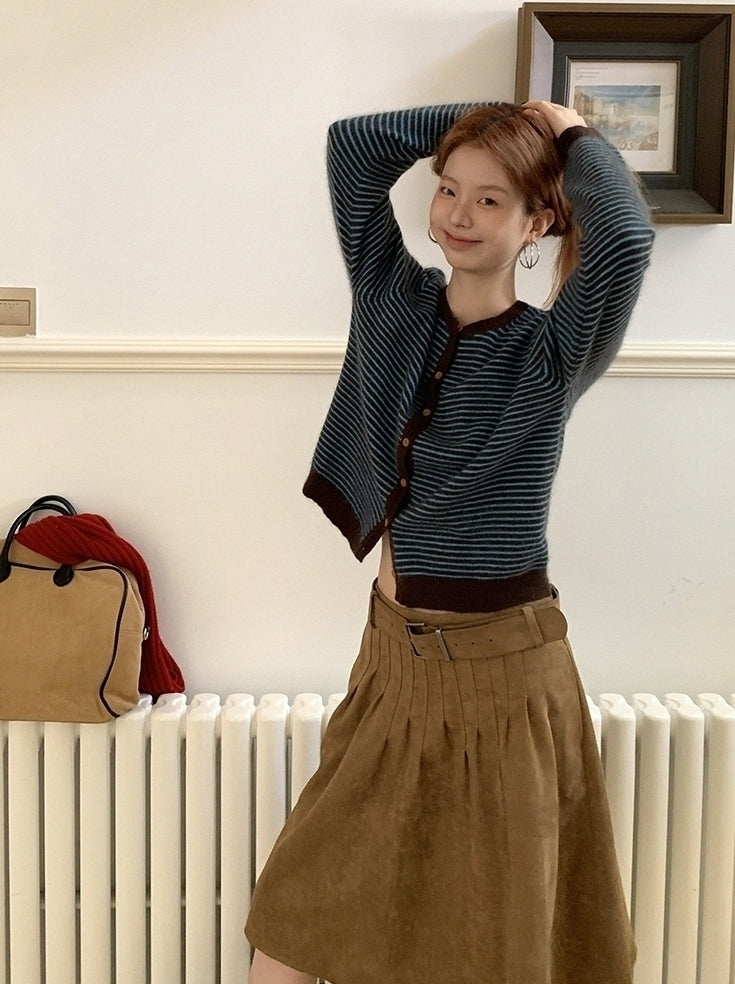 Brown Midi Skirt Autumn Winter Collection