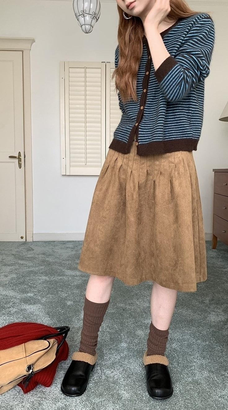 Brown Midi Skirt Autumn Winter Collection