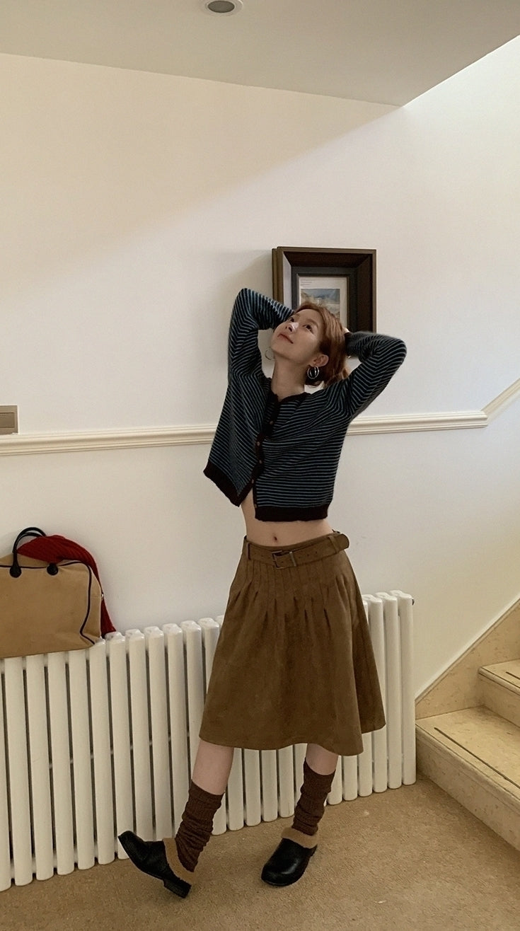 Brown Midi Skirt Autumn Winter Collection
