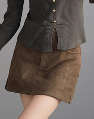 Brown Mini Skirt