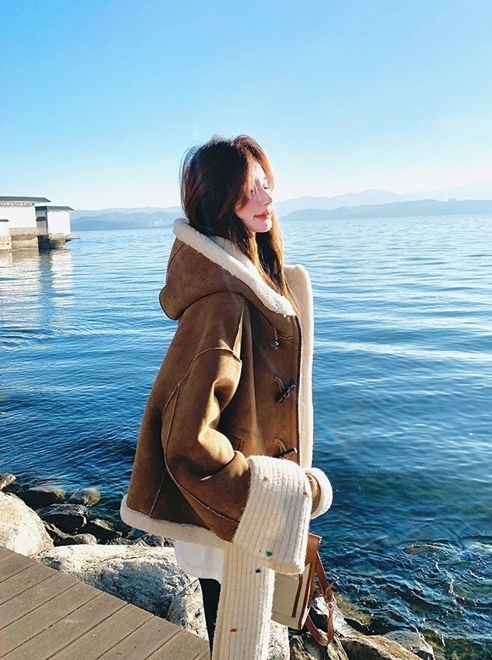 Brown Toggle Winter Coat
