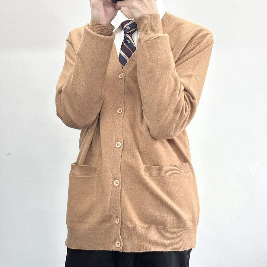 Brown V-Neck Cozy Cardigan