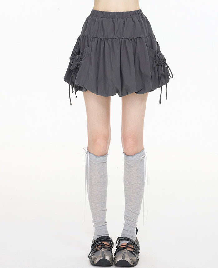 Bubble Hem Pocket Mini Skirt