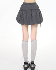 Bubble Hem Pocket Mini Skirt