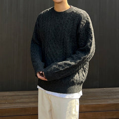 Cable Knit Sweater Cozy Winter Pullover