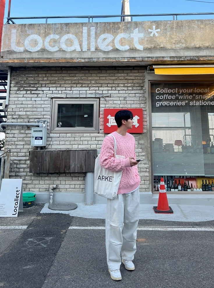 Cable Knit Sweater Cozy Winter Pullover