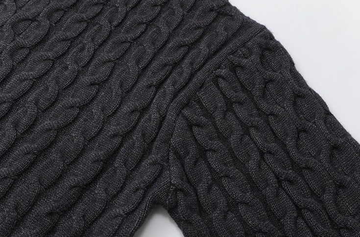 Cable Knit Sweater Cozy Winter Pullover