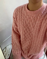 Cable Knit Sweater Cozy Winter Pullover