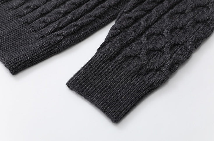 Cable Knit Sweater Cozy Winter Pullover