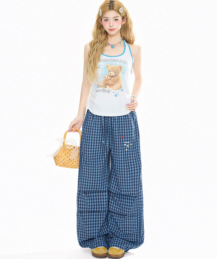Cartoon Bear Halter Tank Top