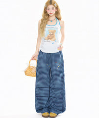 Cartoon Bear Halter Tank Top