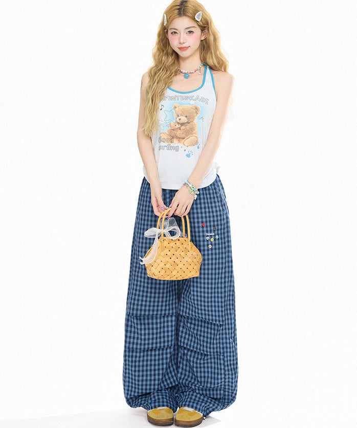 Cartoon Bear Halter Tank Top