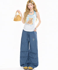 Cartoon Bear Halter Tank Top