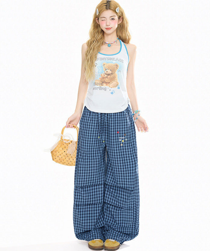 Cartoon Bear Halter Tank Top