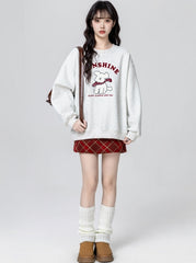 Cartoon Dog Pullover Sweatshirt Cozy Winter Style