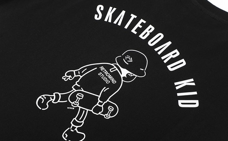 Cartoon Print Short Sleeve Loose T-Shirt