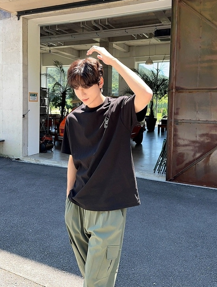 Cartoon Print Short Sleeve Loose T-Shirt