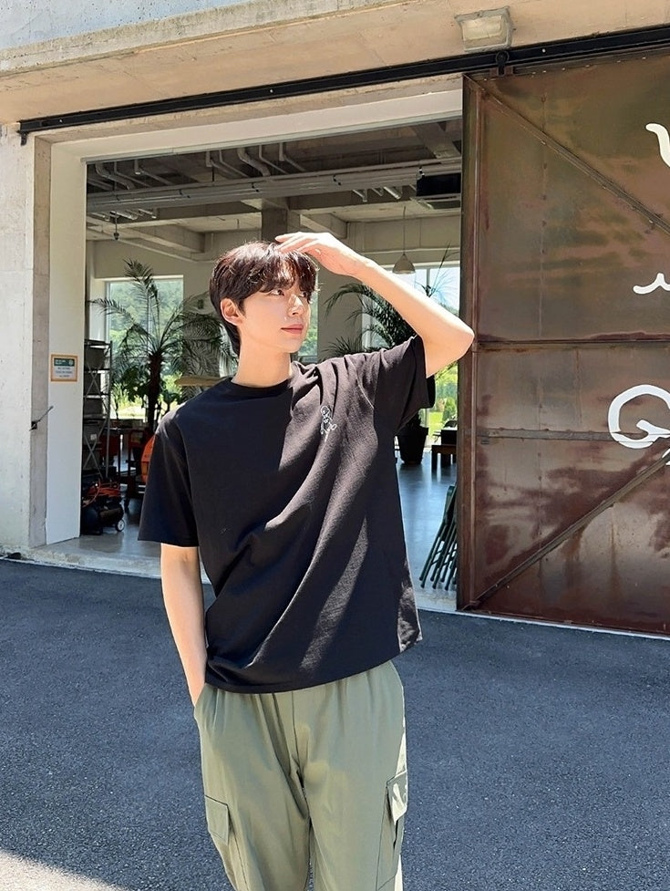 Cartoon Print Short Sleeve Loose T-Shirt