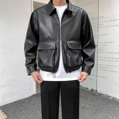 Casual Biker Jacket Trendy Outerwear