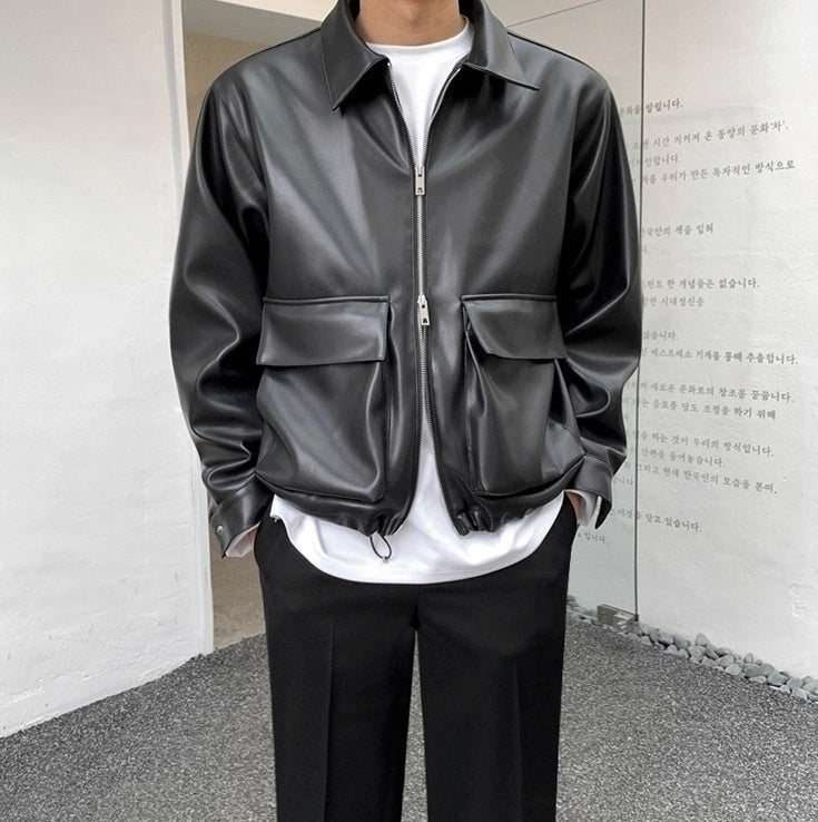 Casual Biker Jacket Trendy Outerwear