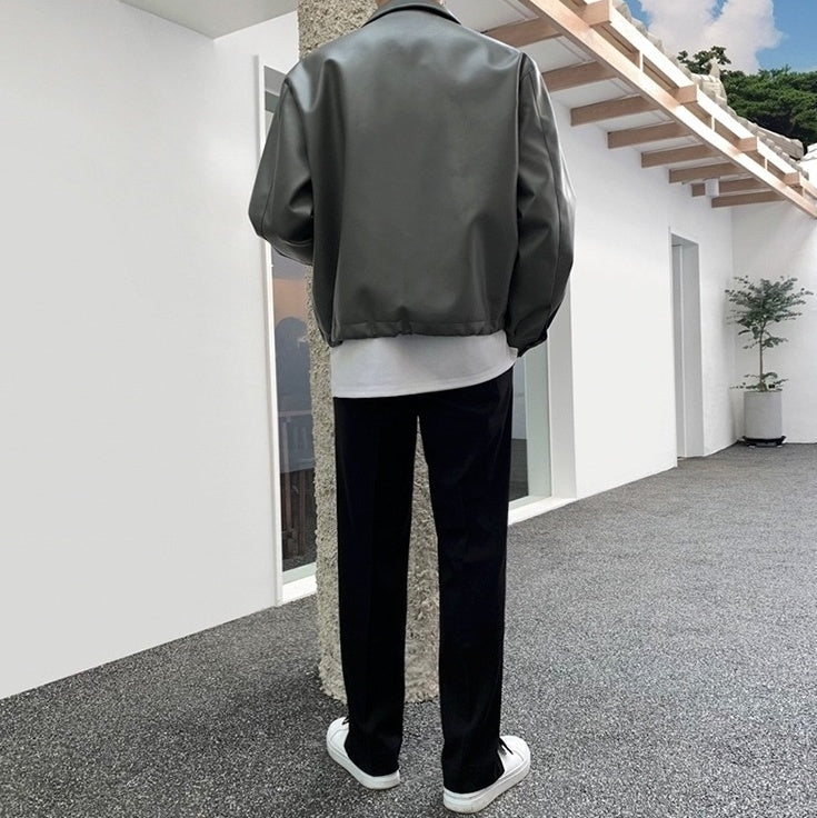 Casual Biker Jacket Trendy Outerwear