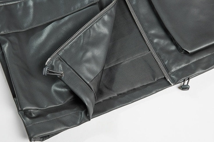 Casual Biker Jacket Trendy Outerwear