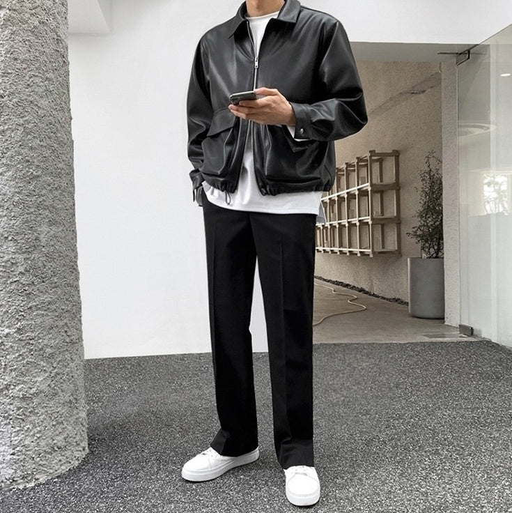 Casual Biker Jacket Trendy Outerwear