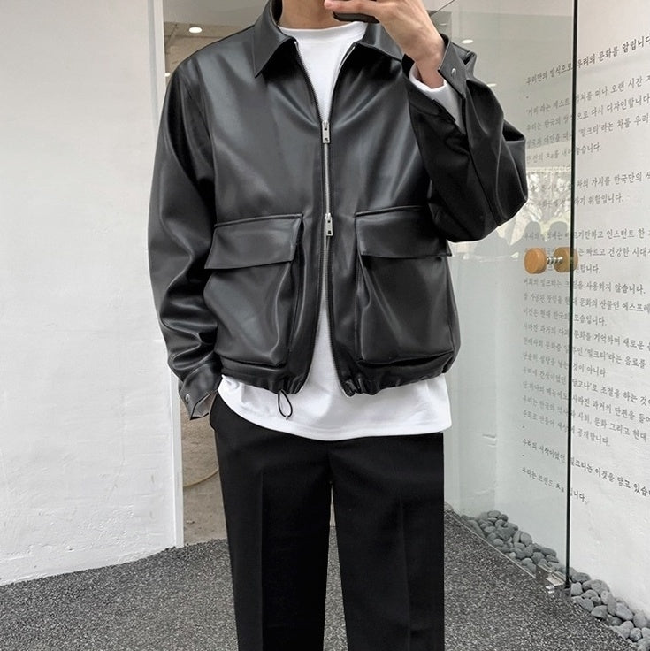 Casual Biker Jacket Trendy Outerwear