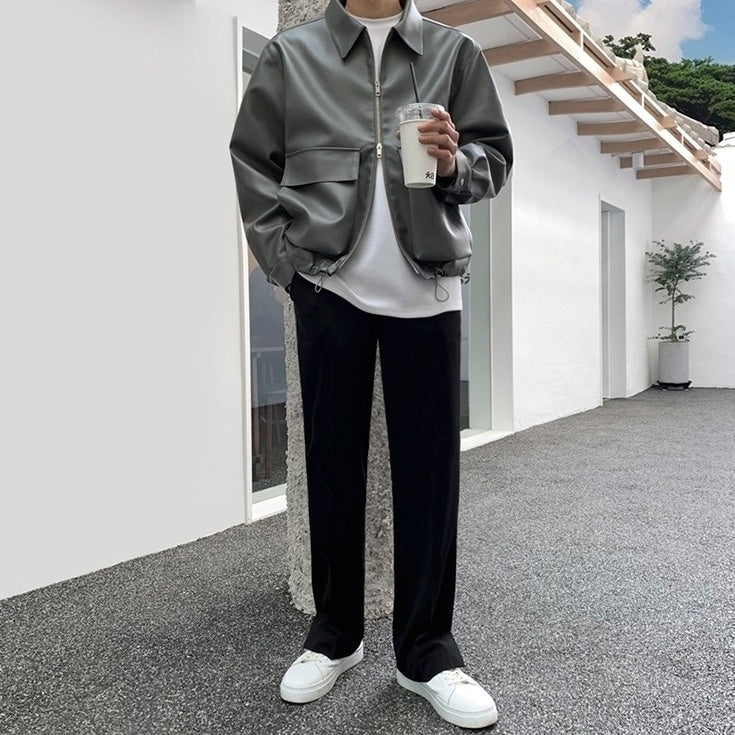 Casual Biker Jacket Trendy Outerwear