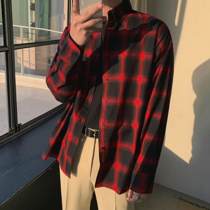 Casual Blue Loose Fit Long Sleeve Shirt