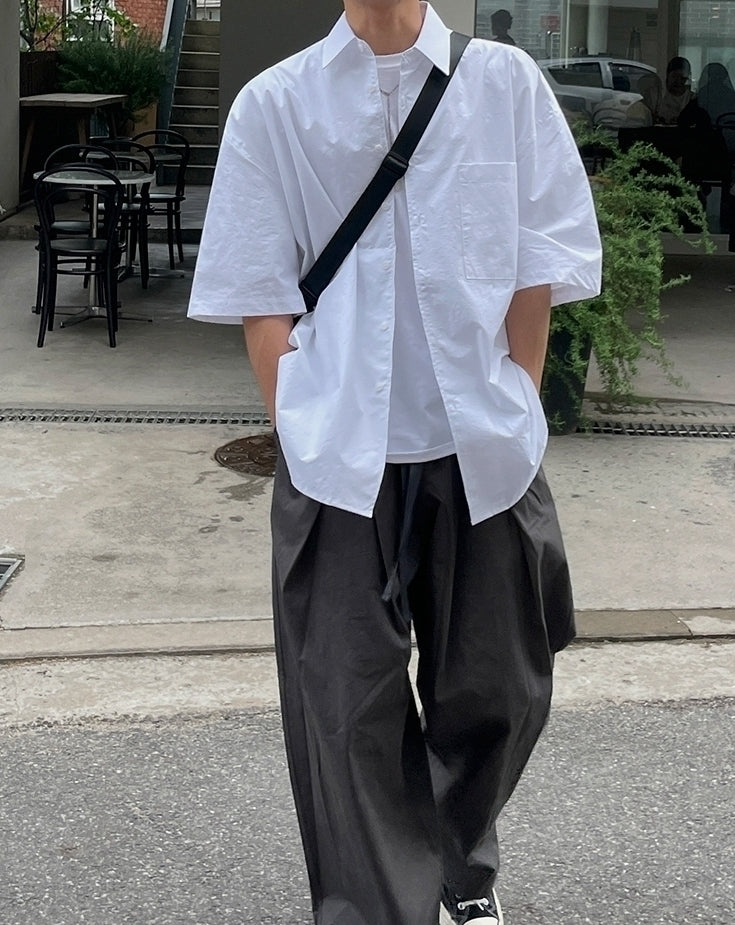 Casual Linen Short Sleeve Shirt