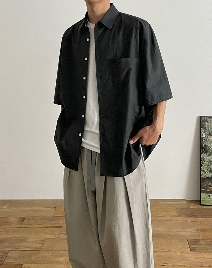 Casual Linen Short Sleeve Shirt