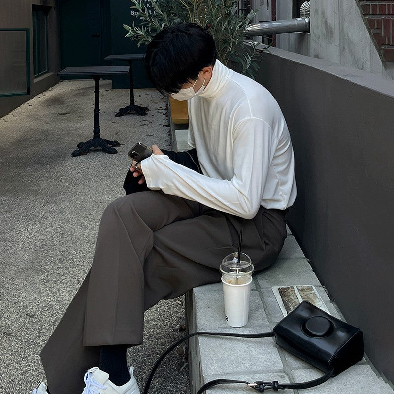 Casual Long Sleeve Turtleneck Shirt
