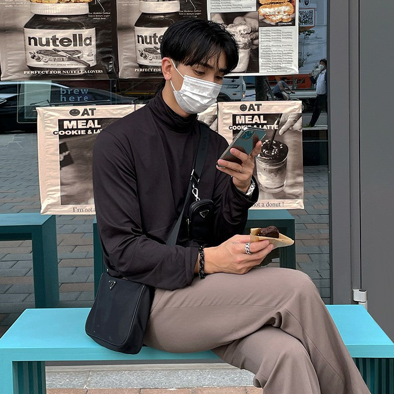 Casual Long Sleeve Turtleneck Shirt