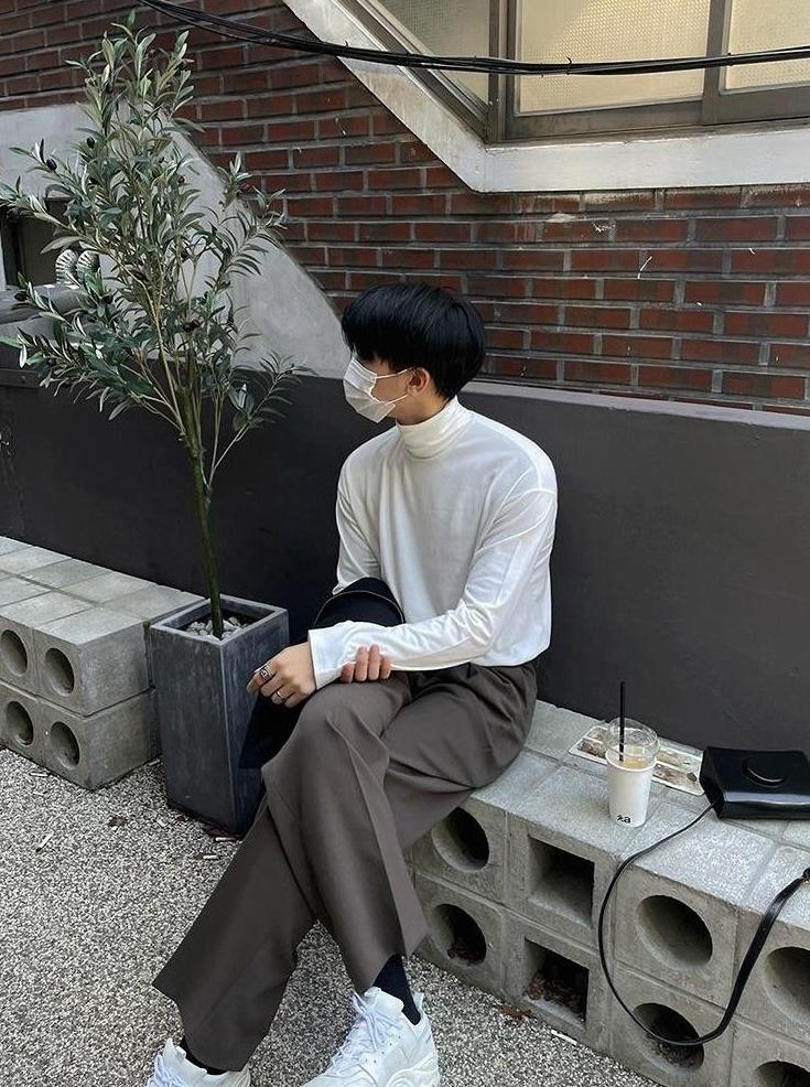 Casual Long Sleeve Turtleneck Shirt