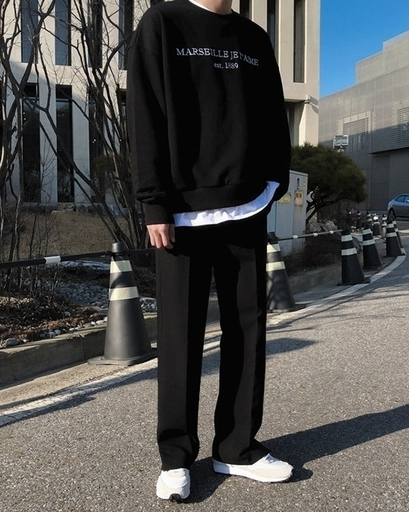 Casual Crewneck Pullover Sweatshirt Letter Print