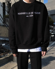 Casual Crewneck Pullover Sweatshirt Letter Print
