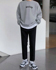 Casual Graphic Sweatshirt Loose Fit Pullover
