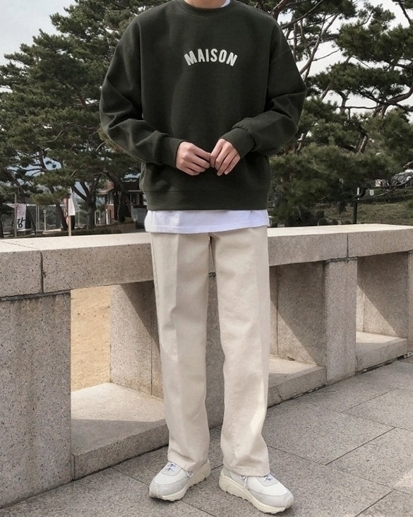 Casual Graphic Sweatshirt Loose Fit Pullover
