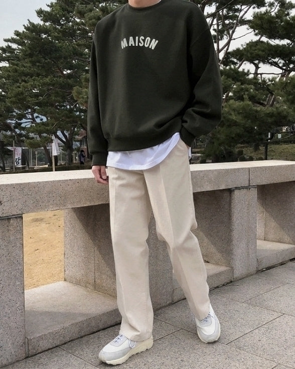Casual Graphic Sweatshirt Loose Fit Pullover