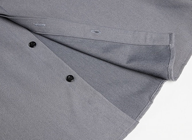 Casual Gray Long Sleeve Business Shirt