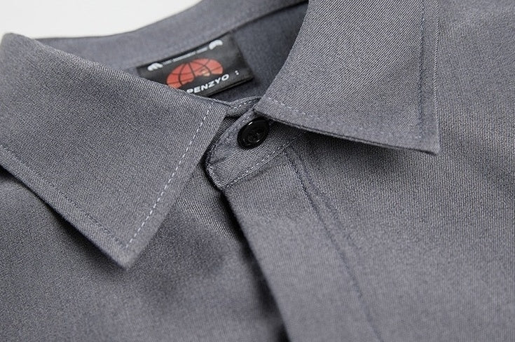 Casual Gray Long Sleeve Business Shirt