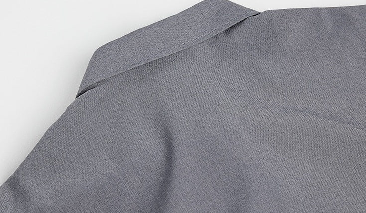 Casual Gray Long Sleeve Business Shirt