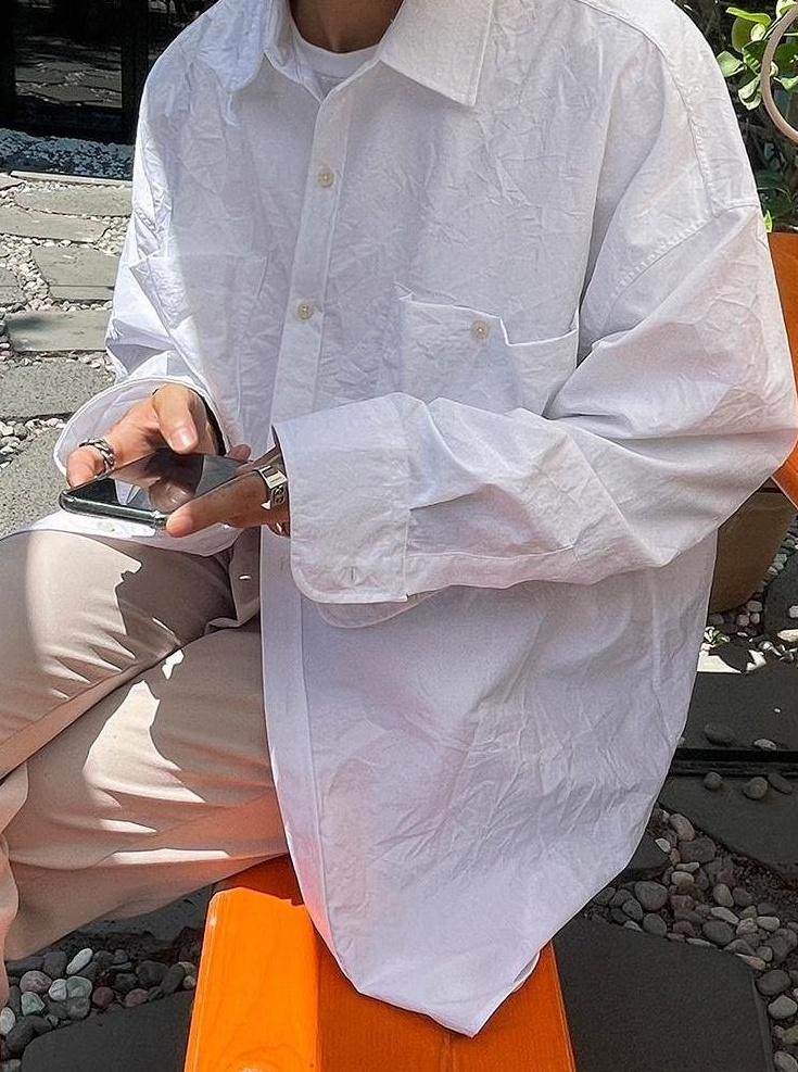 Casual Highend Pleated Shirt Jacket