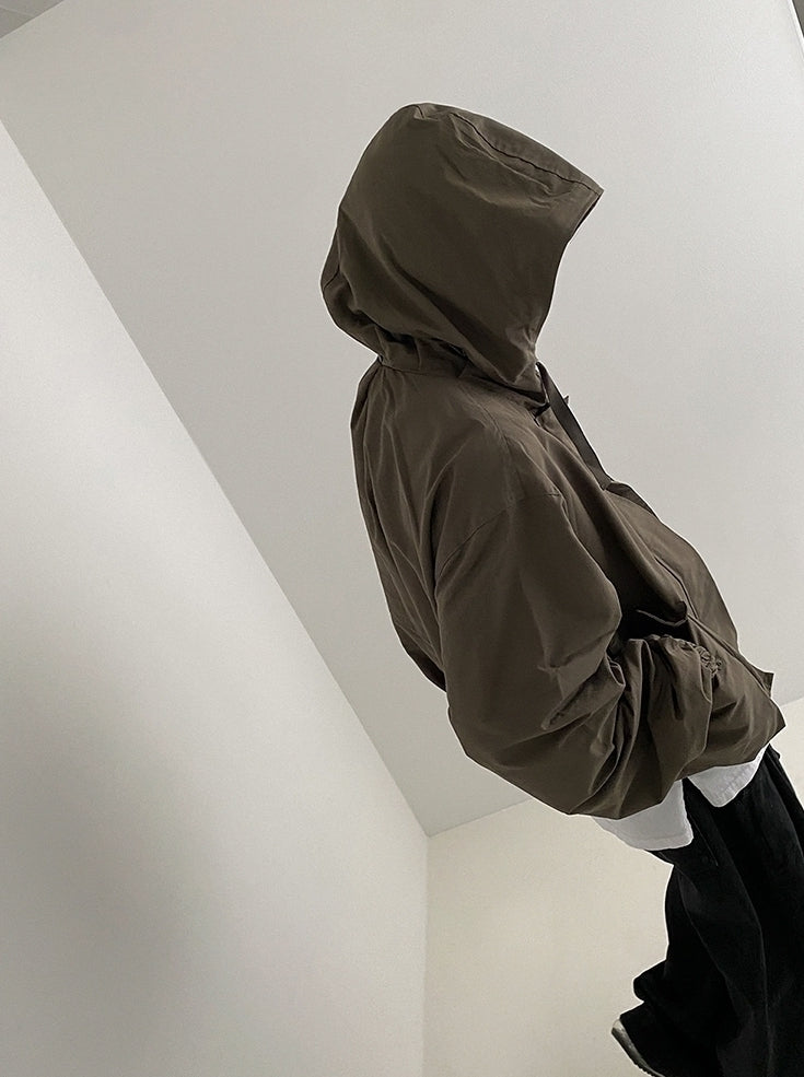 Casual Japanese Style Hooded Bomber Jacket