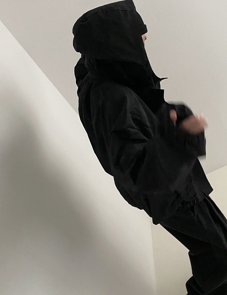 Casual Japanese Style Hooded Bomber Jacket