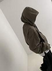 Casual Japanese Style Hooded Bomber Jacket